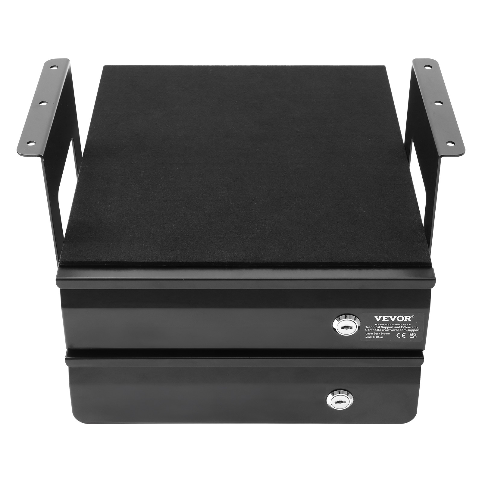VEVOR 2 Drawer 13″ Lockable Under Desk Drawer Organizer Slide-out Drawer Office