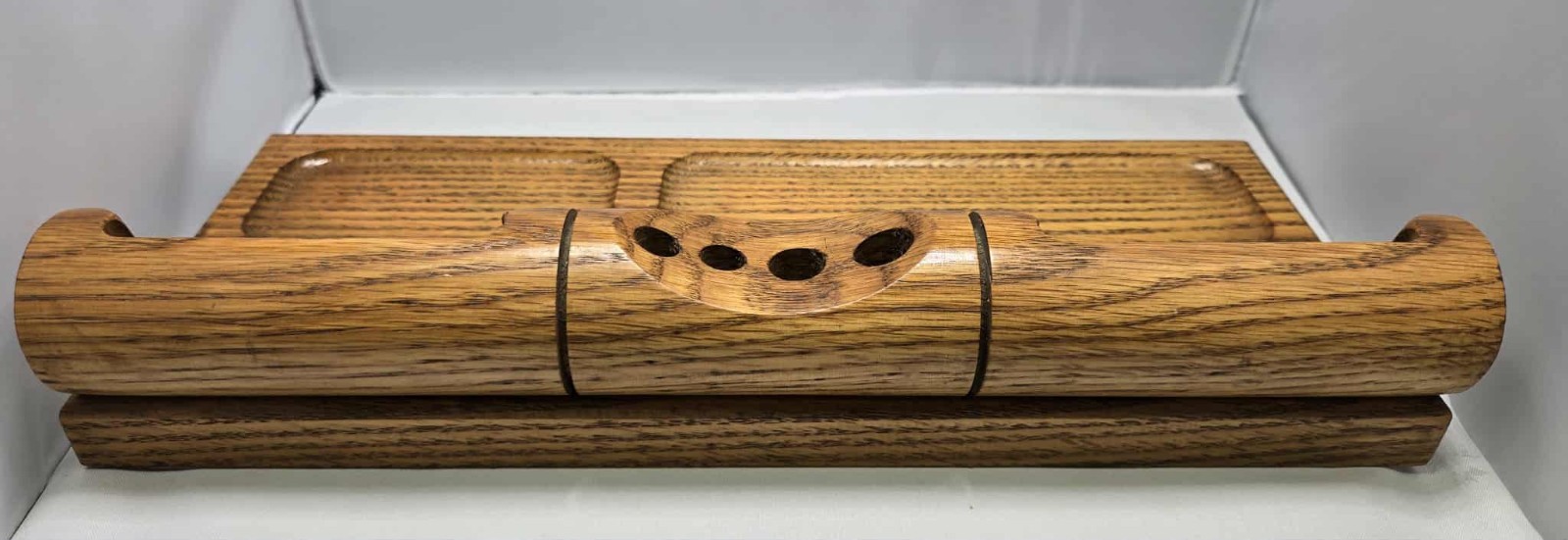 Solid Oak Desk Organizer, Size: 14″ L x 6″ W x 2.75″ T
