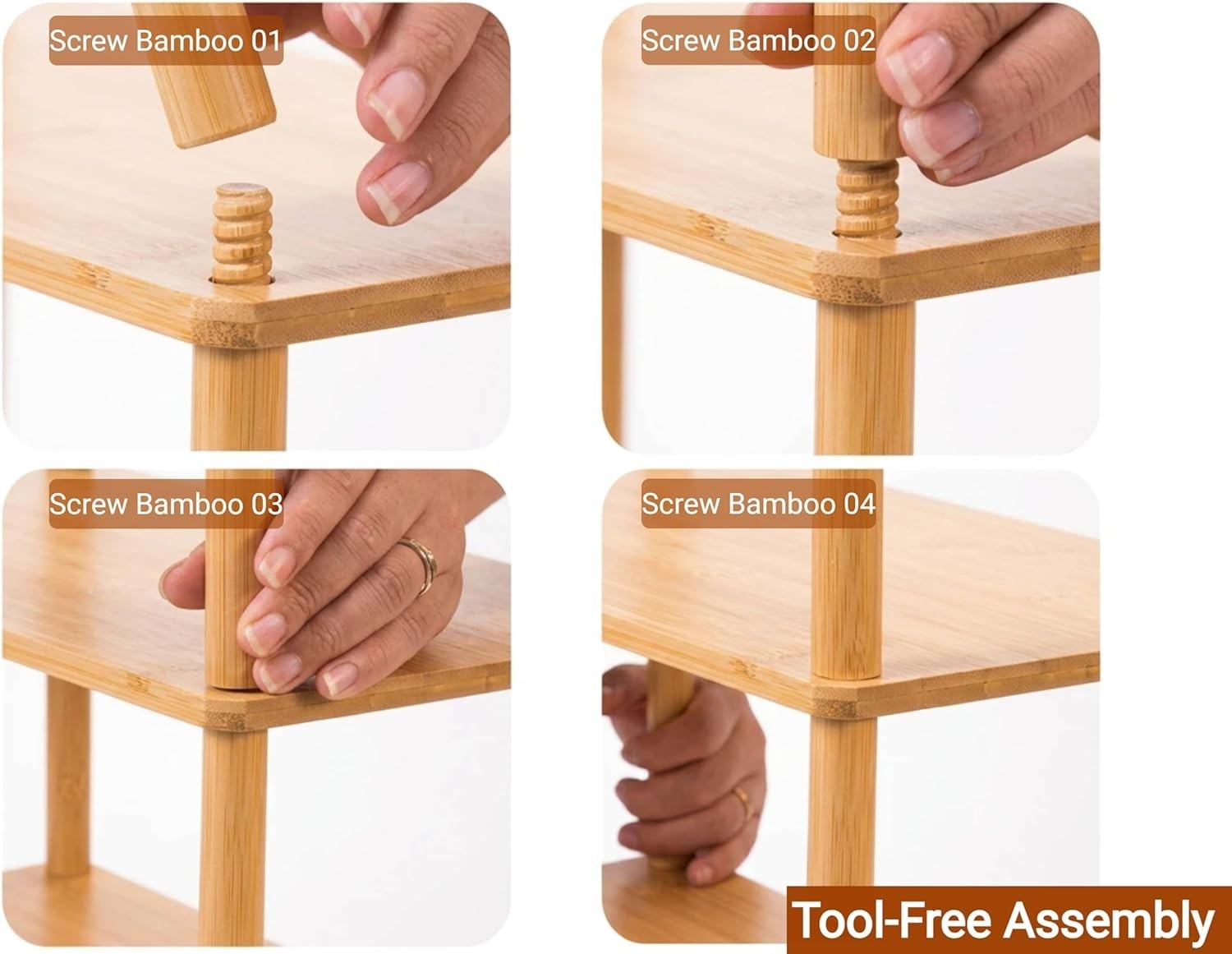 Transformable Expandable Bamboo Shelf Organizer – Perfect for Home and Office