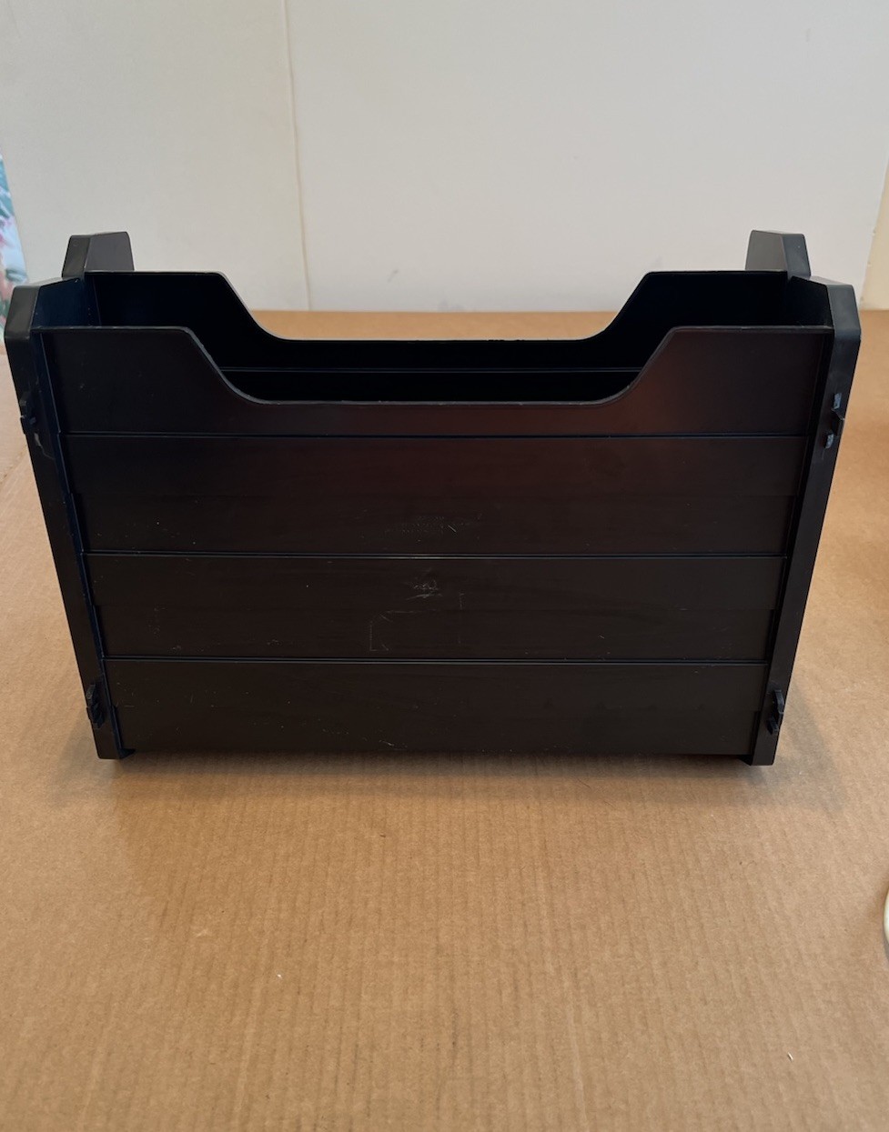 2-stacking Plastic Desk Organizer letter paper bill form Tray 12 x 8-1/2 x 5”