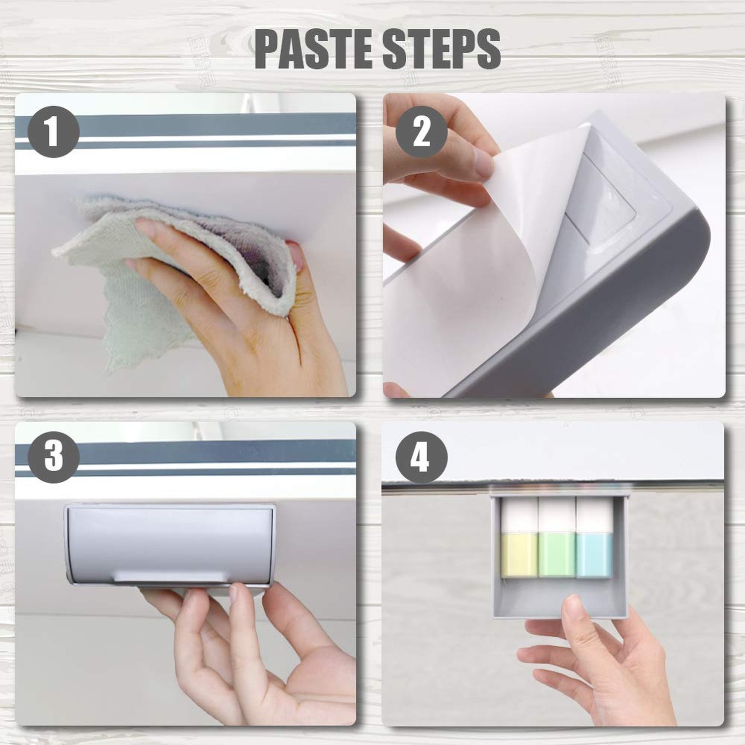 Desk Drawer Attachment 2 Pack Pencil Organizer Desk Hidden Desk Organizer Und…