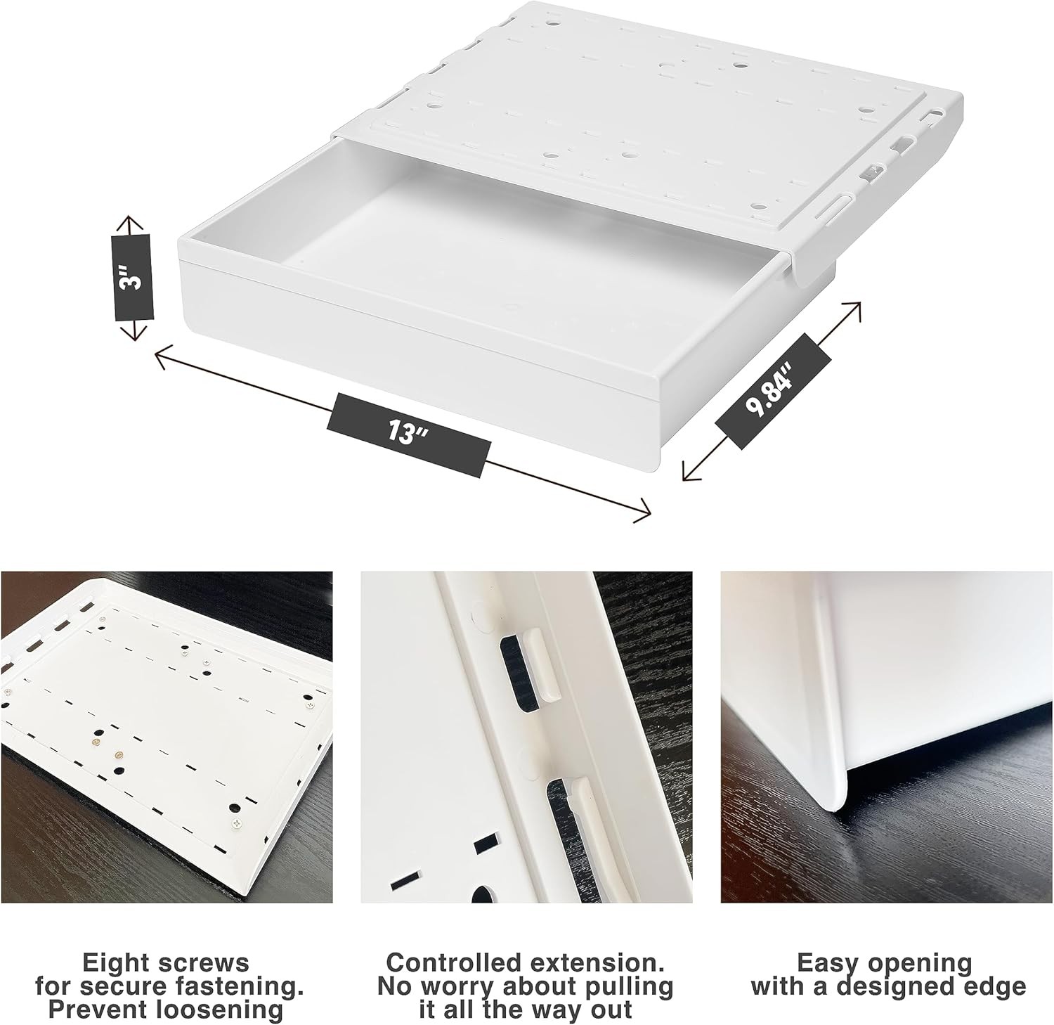Under Desk Drawer Super Large Under Table Hidden Drawer Desk Accessories