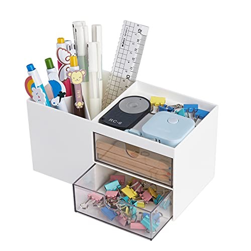 Office Desk Organizer with Drawer Card Pen Holder