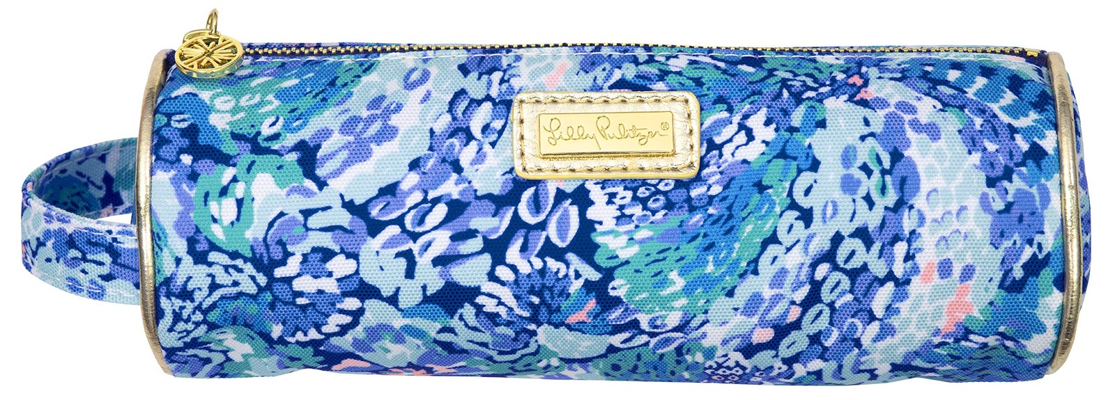 Blue Pen and Pencil Pouch Holder, Cute Travel Bag/Case with Carrying Handle a…