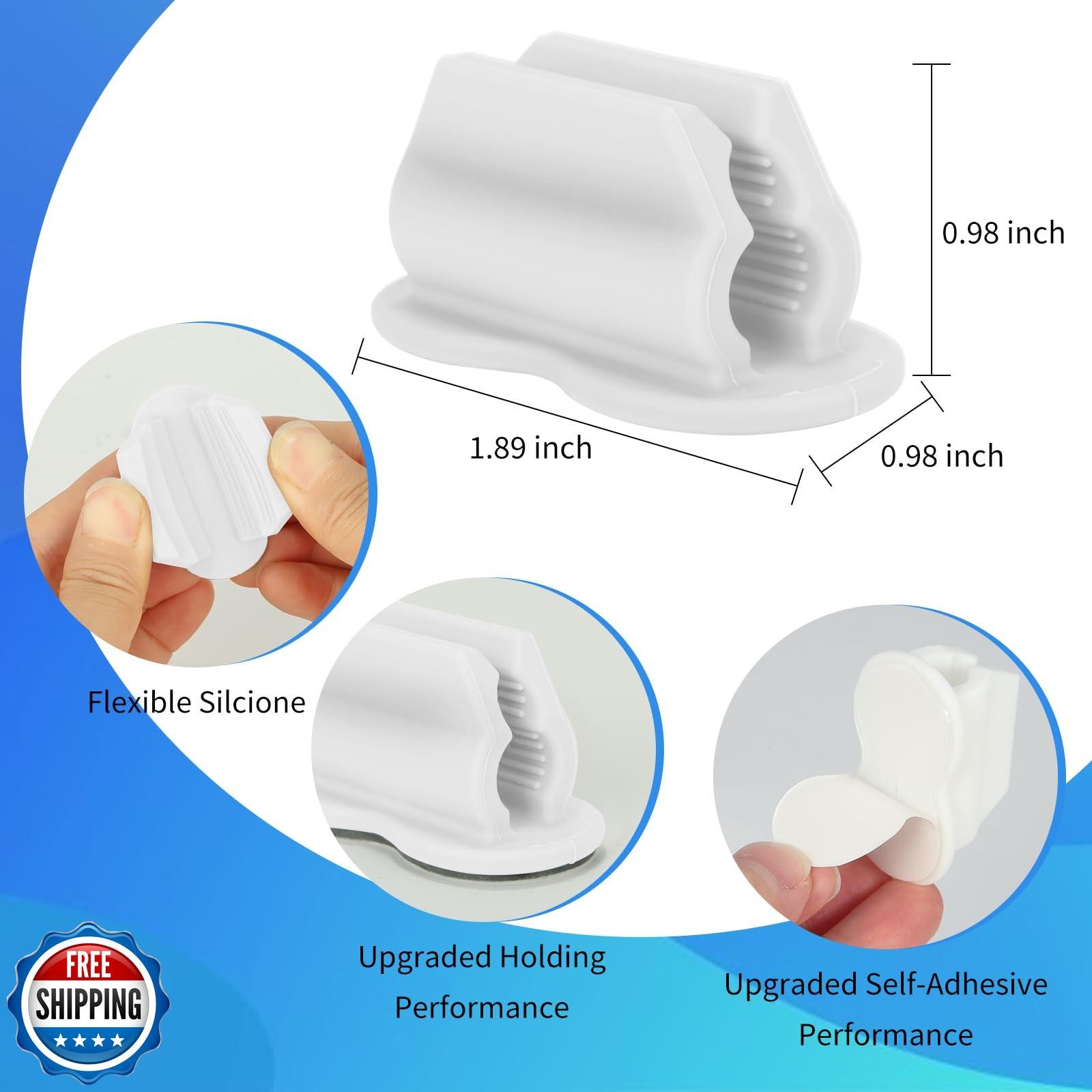 Biottro 12PCS Pen Holder for Desk, Upgraded Adhesive Pen Pencil Holder for De
