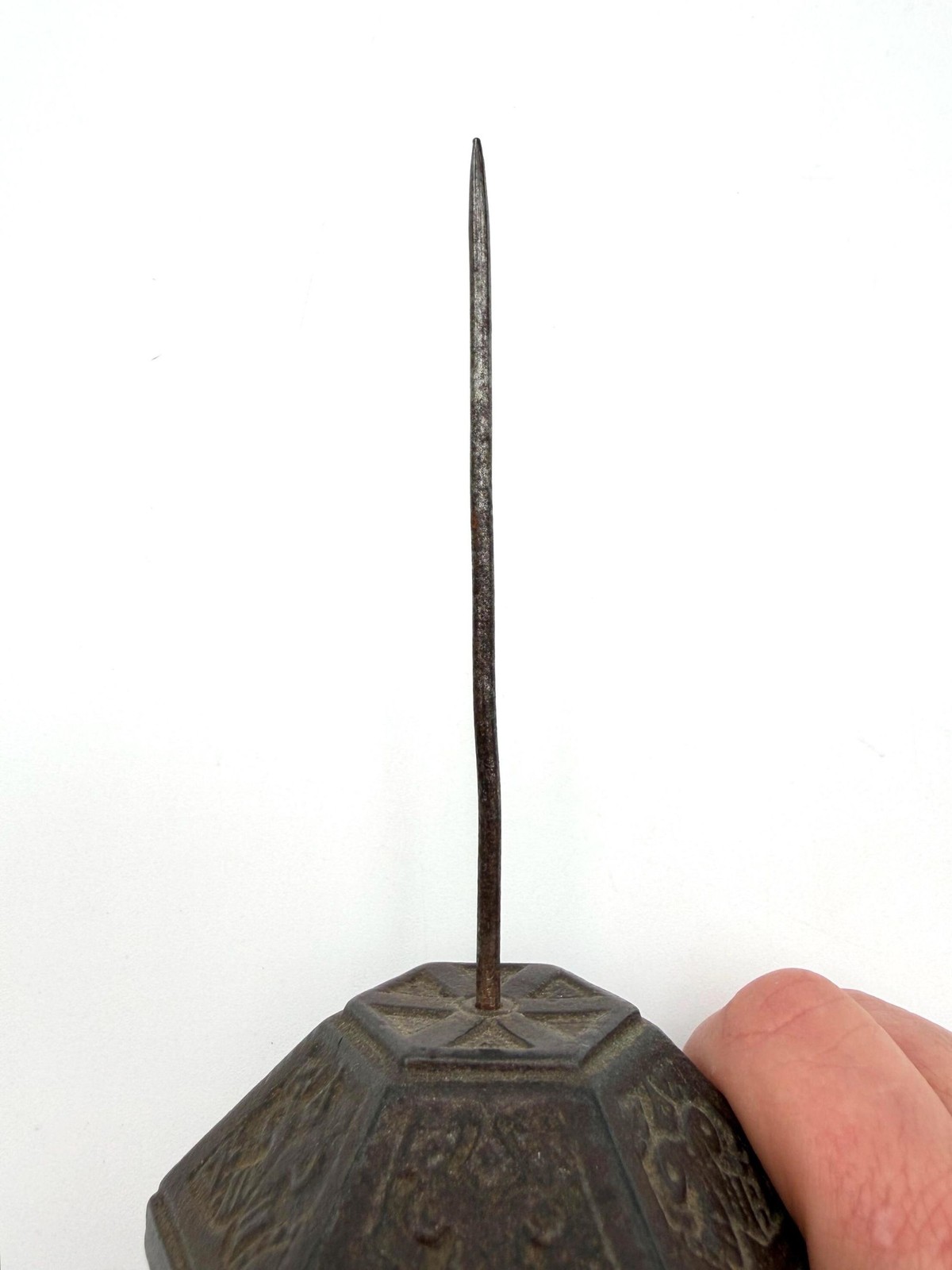 Cast Iron Receipt Spike: Vintage General Store Decor (5.5″ x 3″)