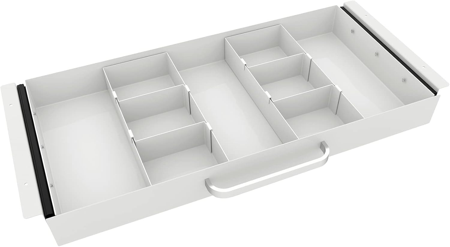 Under Desk Slide Out Pencil Drawer with Adjustable Divider for Office Storage