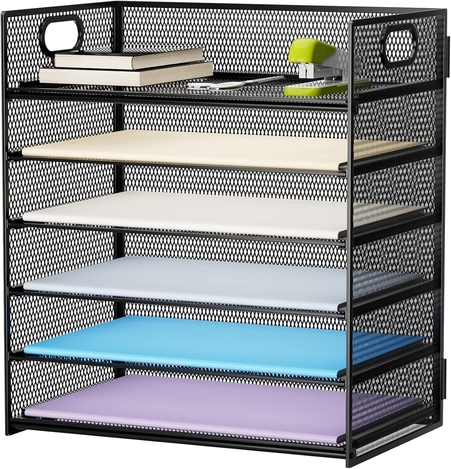 Versatile 6-Tier Mesh Organizer for Papers, Books, and Office Supplies