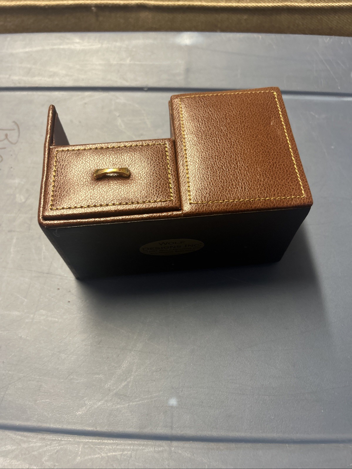 Brown Leather Desk Organizer