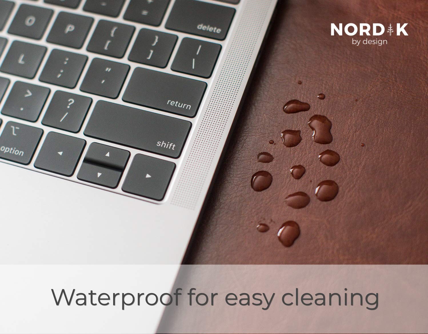Nordik Leather Desk Mat – Whiskey Brown – 89 x 43 centimeters,