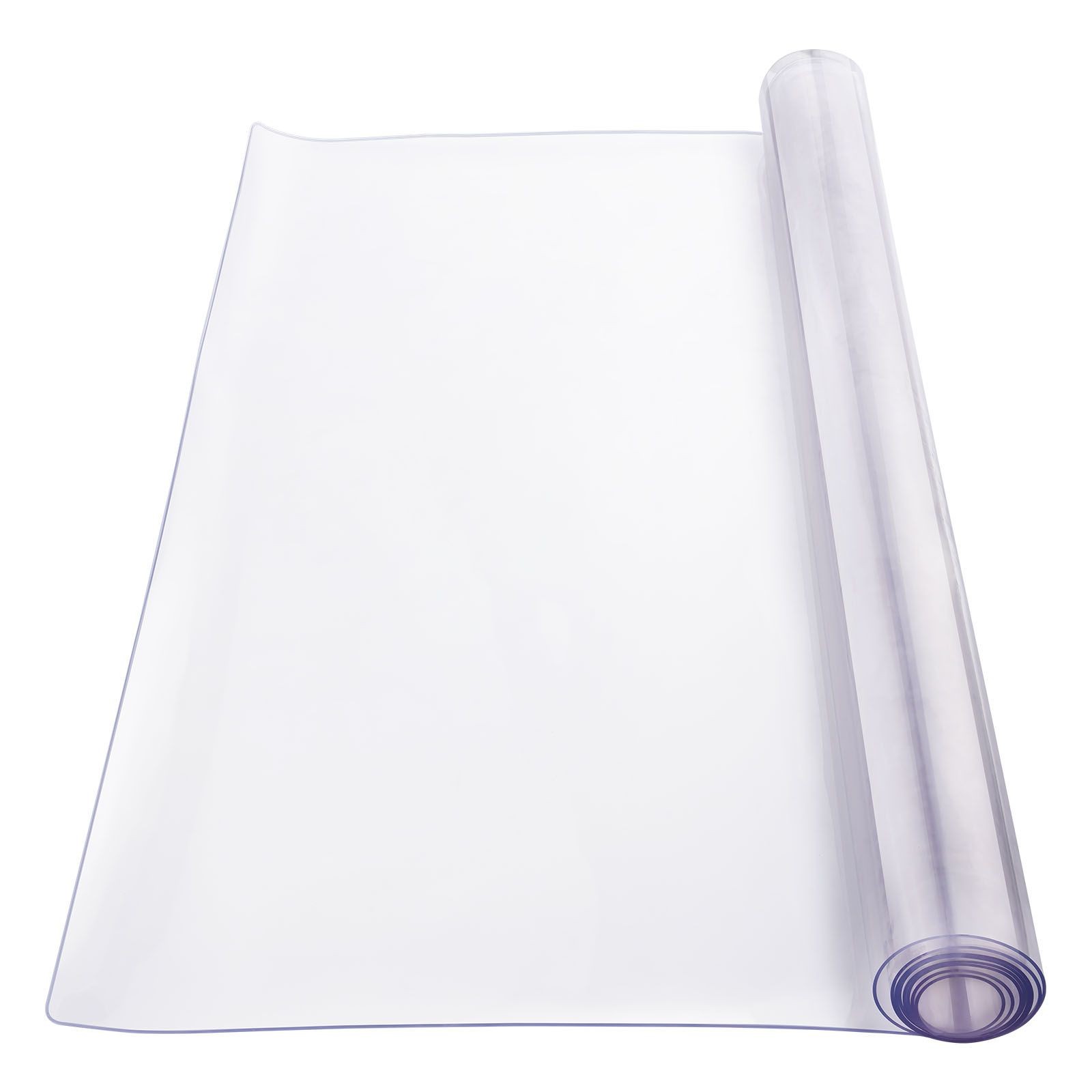 Plastic Table Cover, 24 x 48 Inch 2.0 mm Thick Clear Table Protector, Rectangle