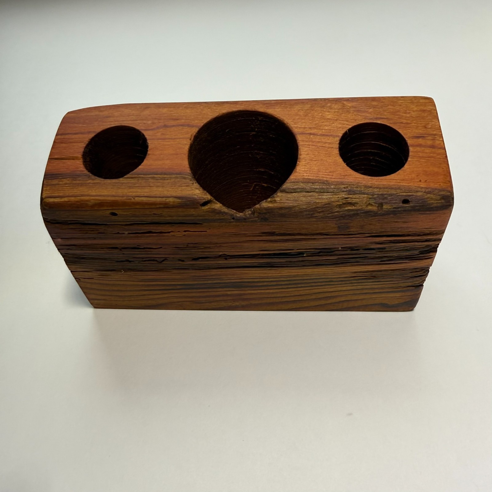 Heart Pine Desk Caddy – Handmade Gift for Writers, Artists, Teachers, or Anyone.