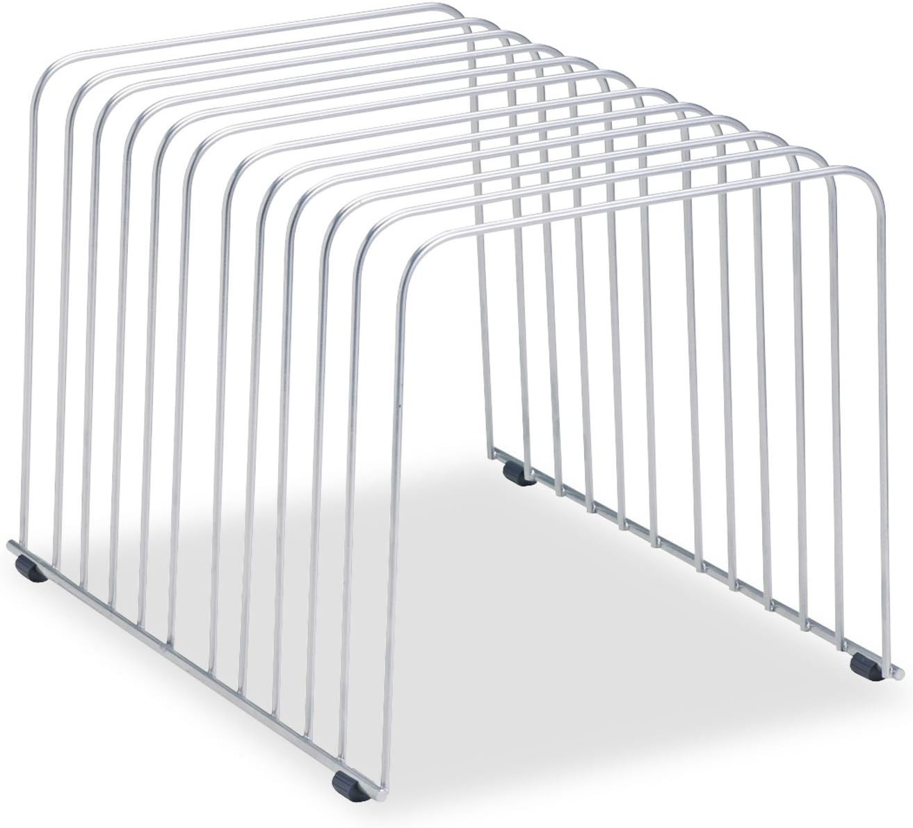 Desktop Organizer, 11 Compartments, Steel, Silver, 9×11.38×8 Inches