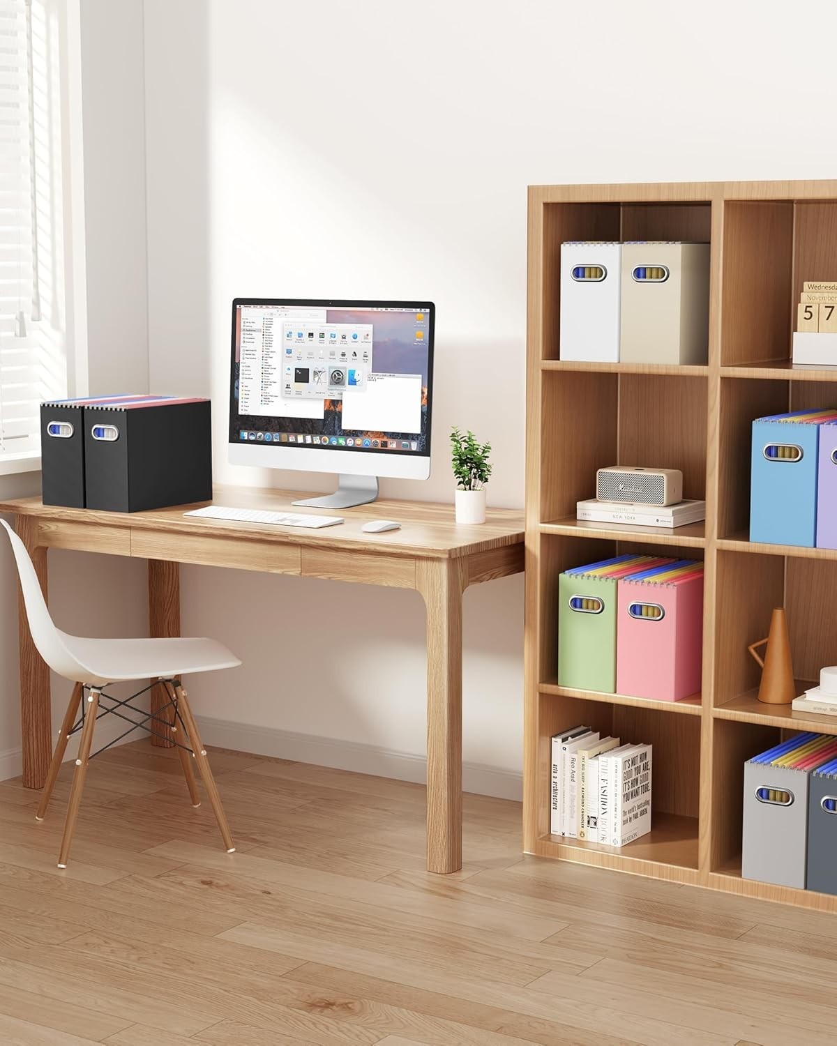Cardboard File Organizer Box Hanging File Folders Letter Size,File Box Computer