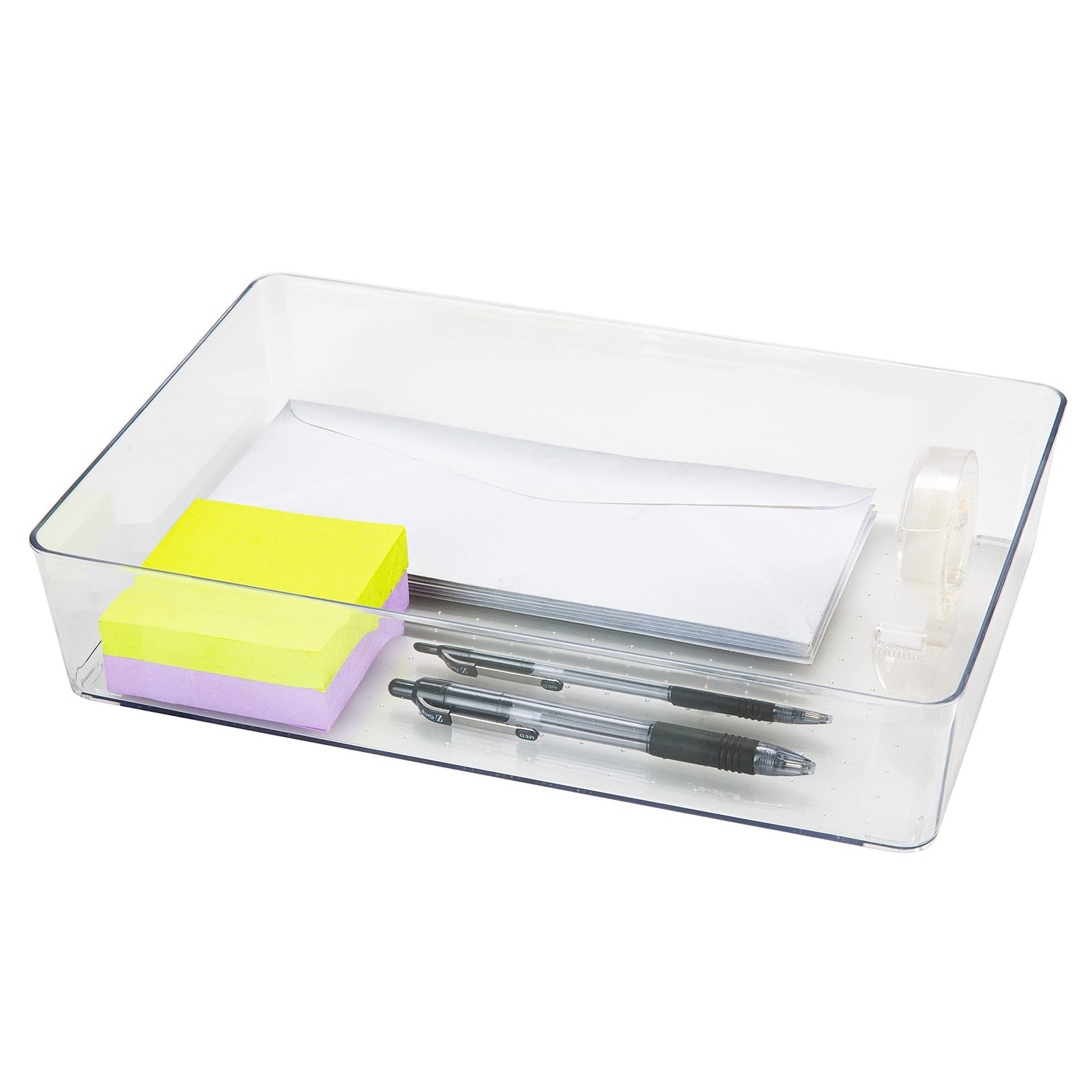 Simplify Large Drawer Organizer, Rectangular, (Pack of 2), Clear