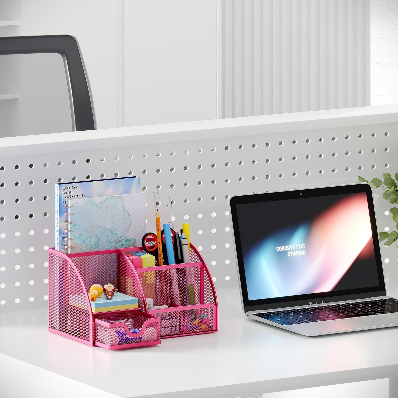 EasyPAG Mesh Desk Organizer Office Desktop Supplies Caddy Multi-functional Pe…