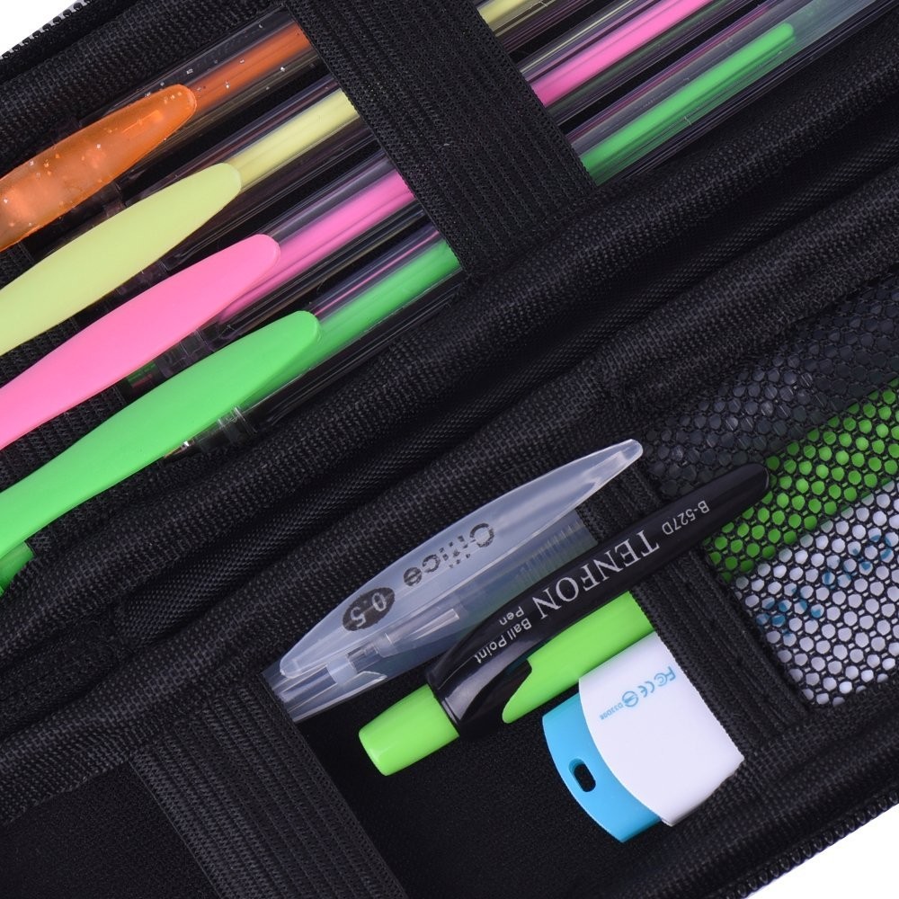 Black Pencil Case EVA Hard Shell Pen Case Holder for Executive Fountain an