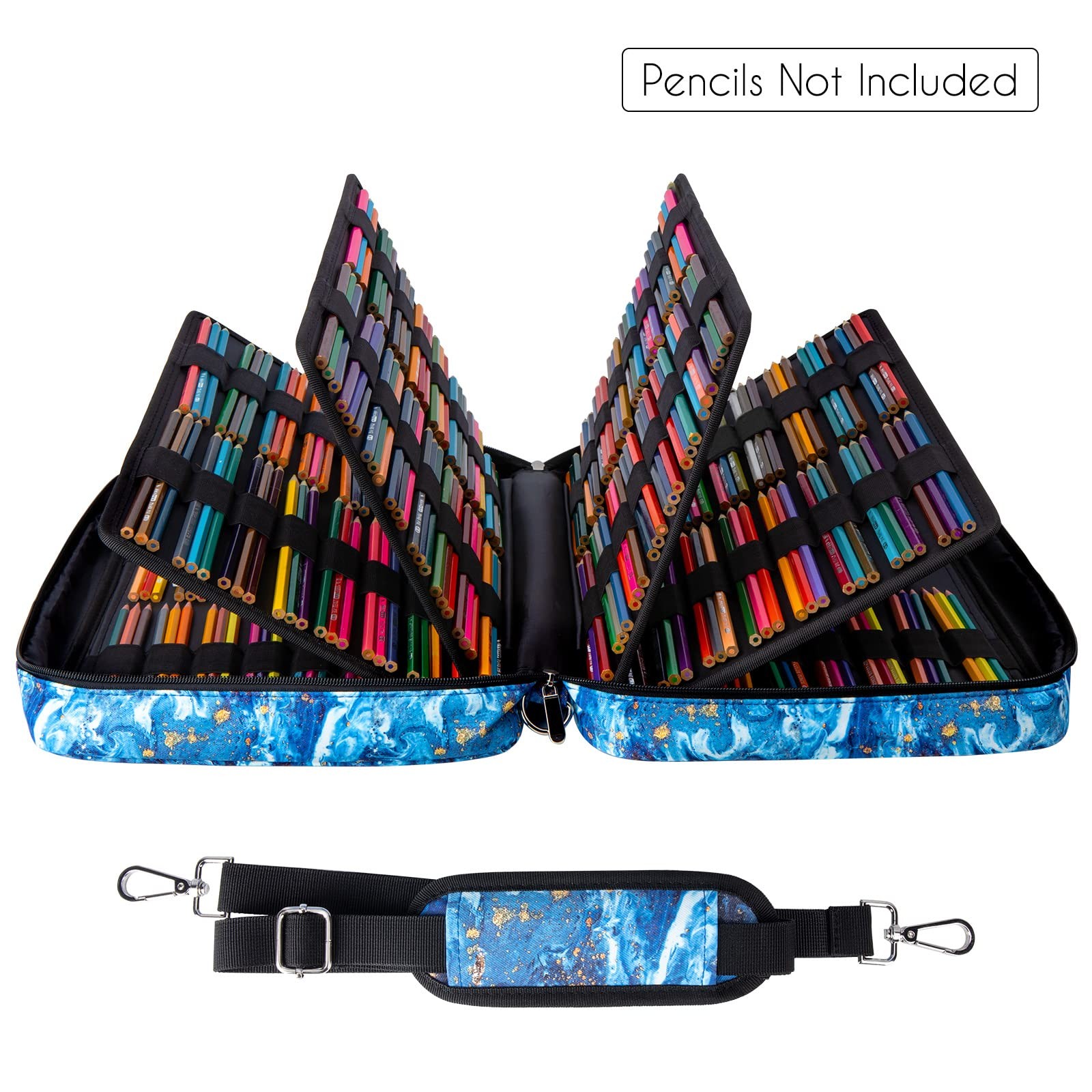 YOUSHARES Big Capacity Colored Pencil Case 480 Slots large Pen Case Organize…