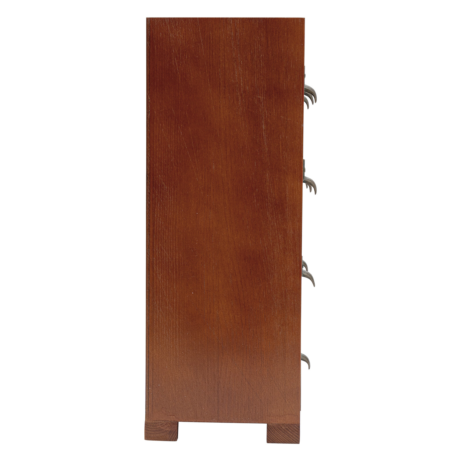 Dark Brown Retro Pine Wood Iron 9 Drawer Rectangular Storage Box Tabletop
