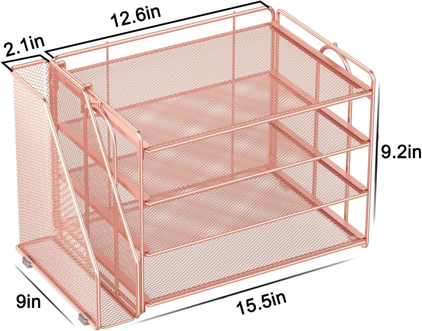Desk Organizers and Accessories, Paper Organizer for Desk with File Organizer, D