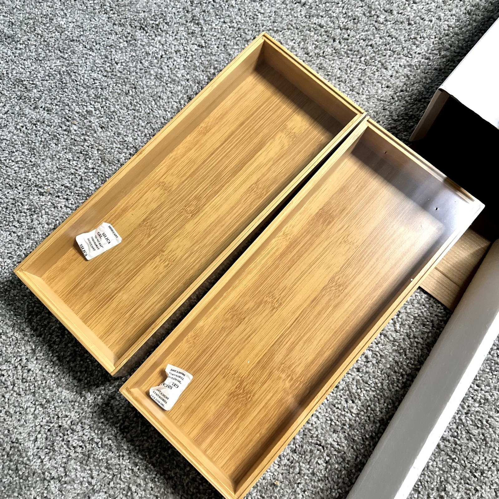 Lixple Bamboo Drawer Organizers Lot of 2 NEW IN BOX