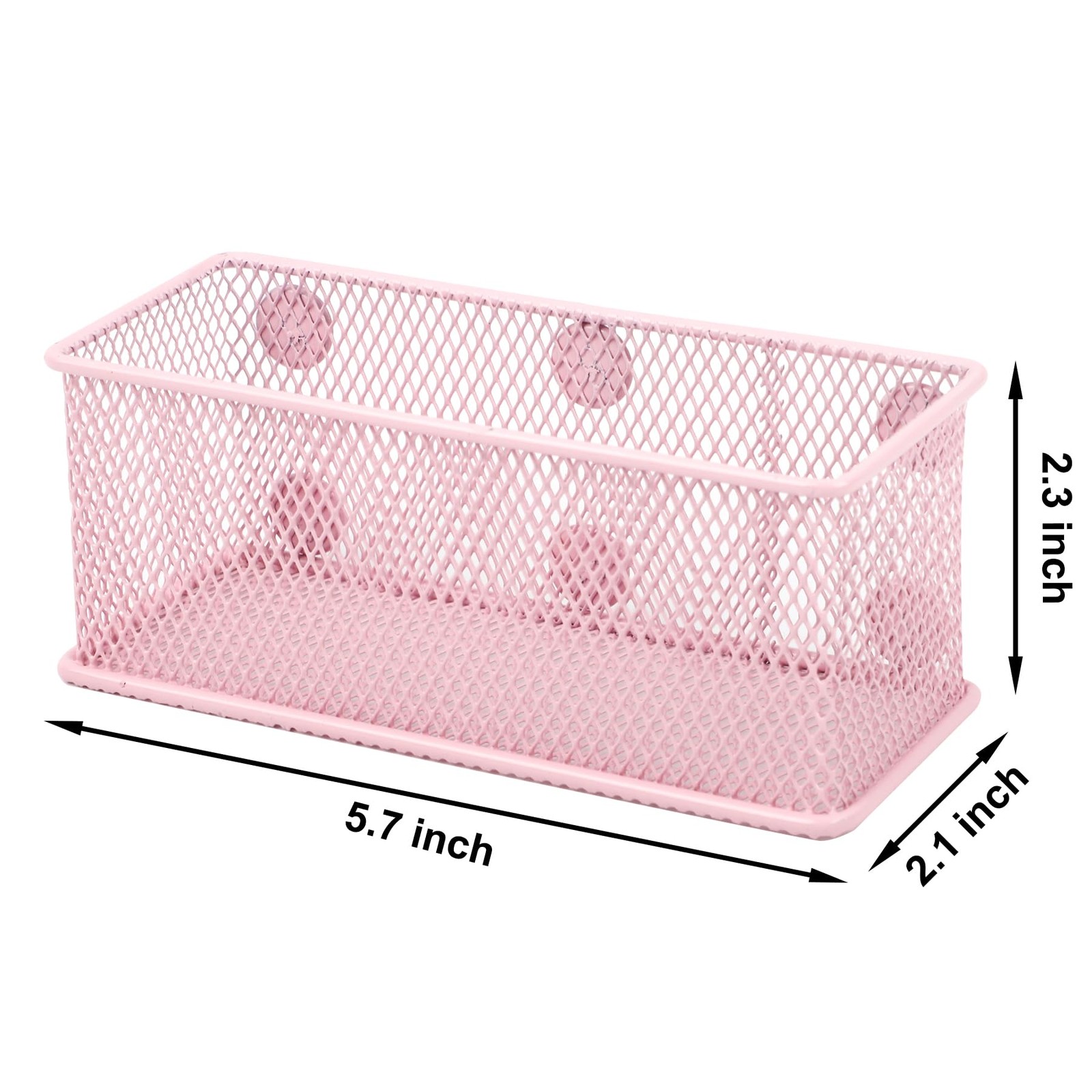EASEPRES Magnetic Pencil Holder Set of 6 – Wire Mesh Storage 6 Pack Pink