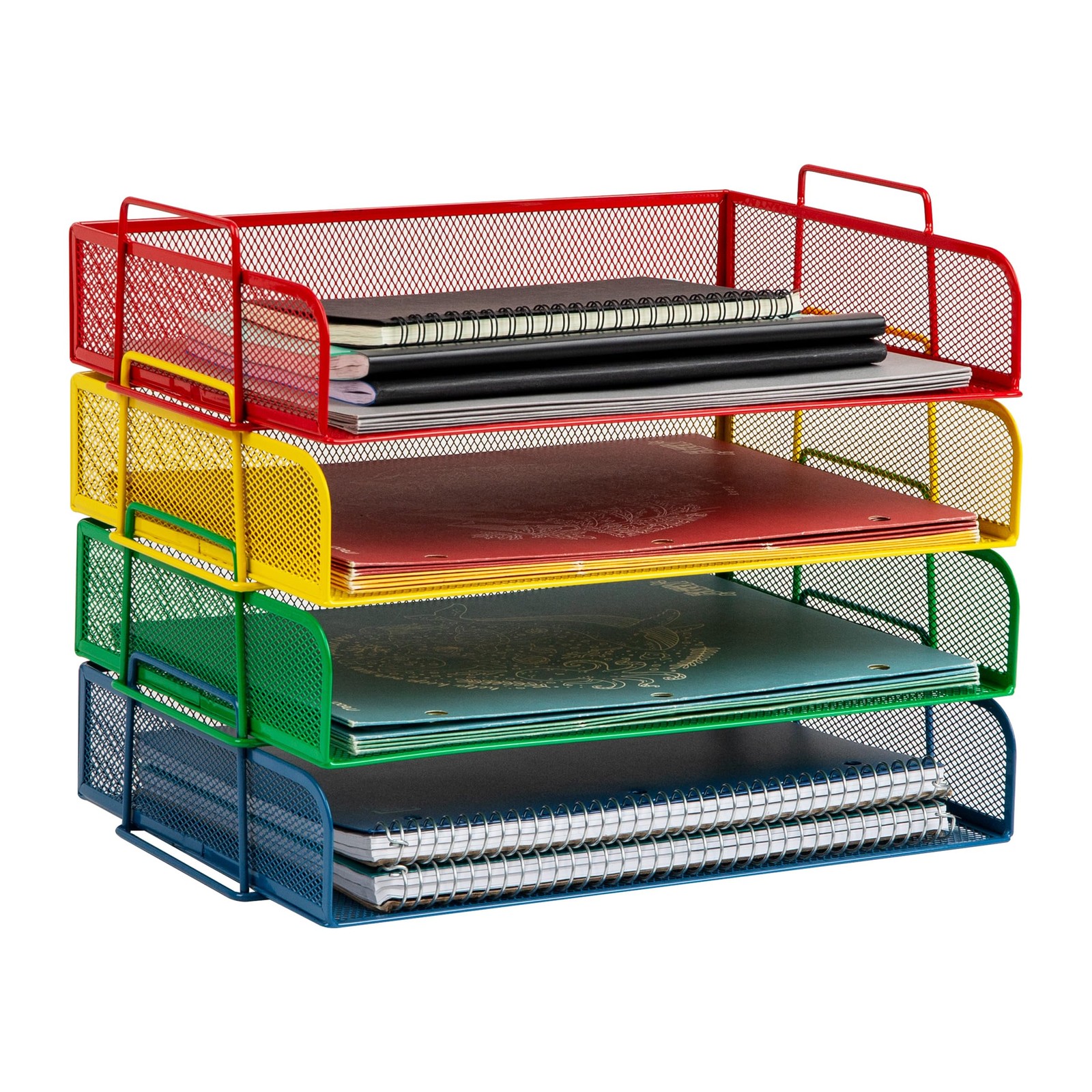 Mind Reader Stackable Paper Tray, 13.3″ x 9.8″ x 11.3″, Assorted Colors