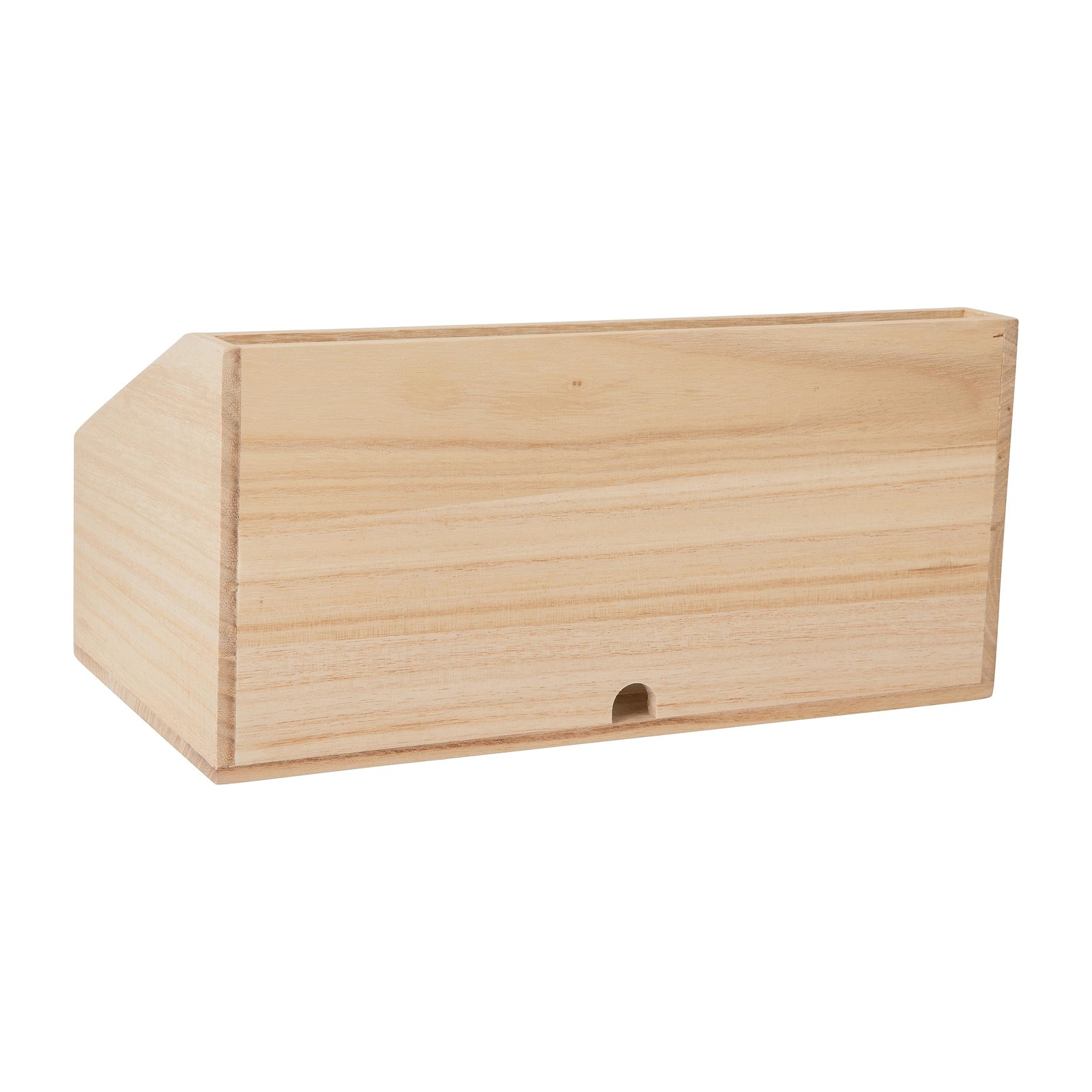 Martha Stewart Weston Wooden Desktop Organizer with Set of 1, Light Natural