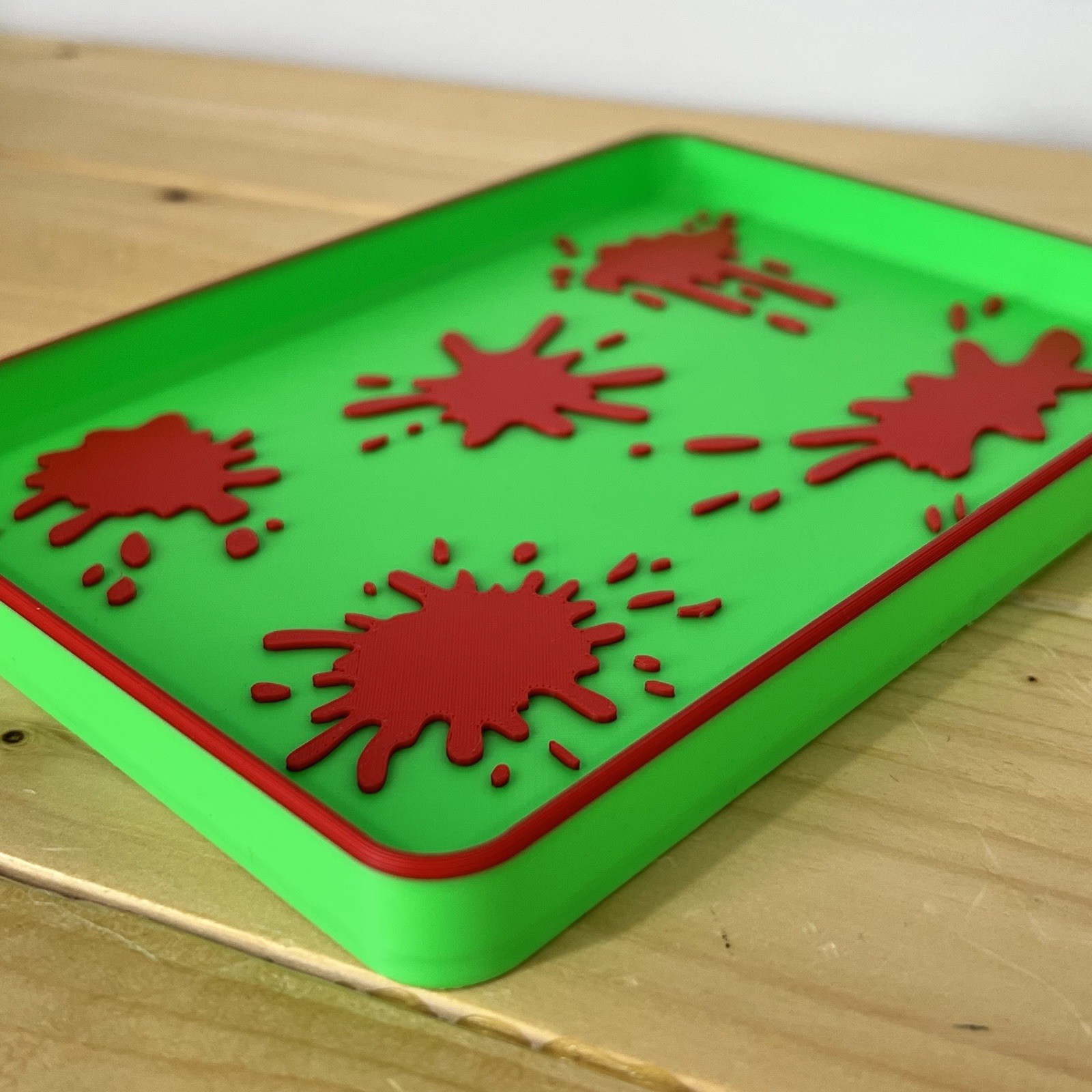 Zombie Blood Splatter – EDC Dump Tray – Small Parts Tray – Desktop Organizer