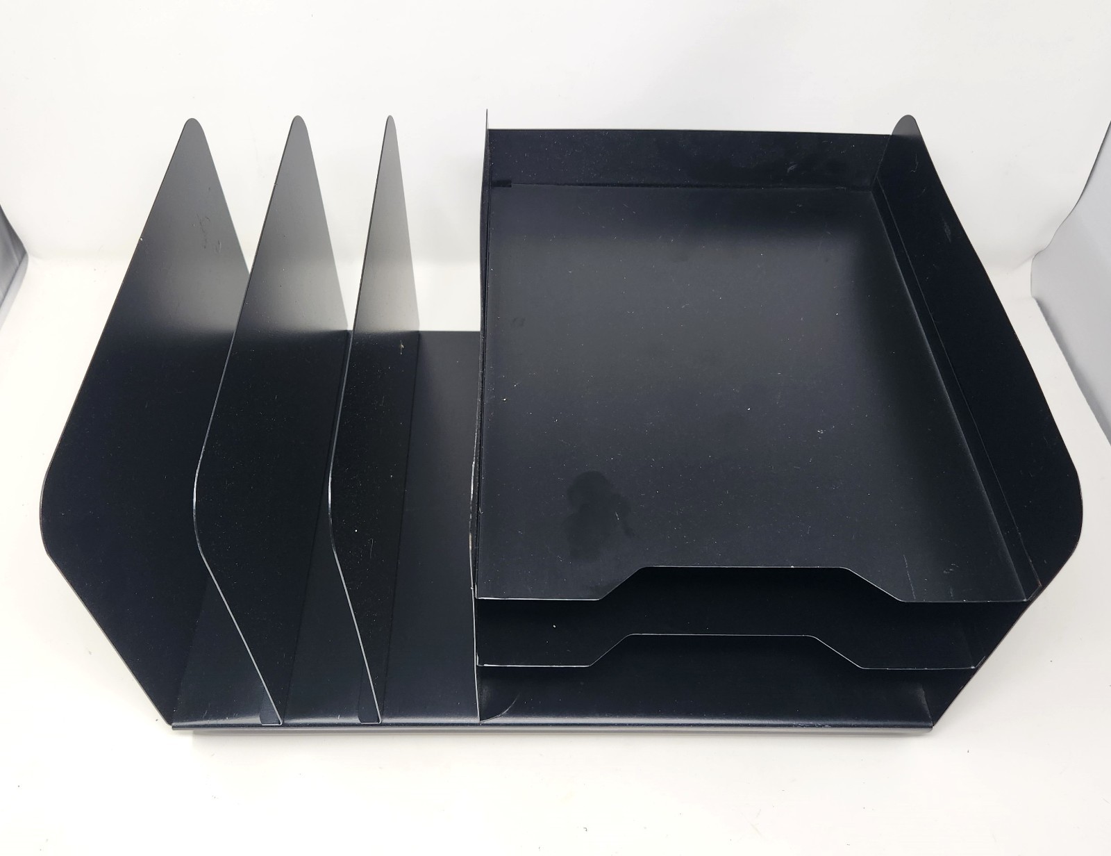 3 Tier Metal File Holder Tray Document Holder Desktop File Sorter MMF Industries