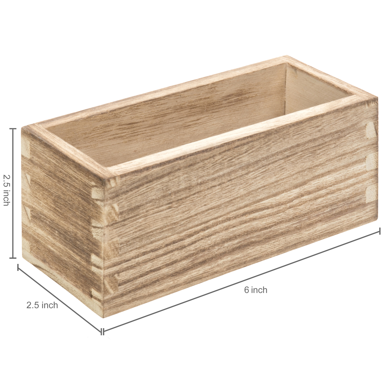 MyGift Rustic Torched Wood Magnetic Organizer Bins, Set of 3