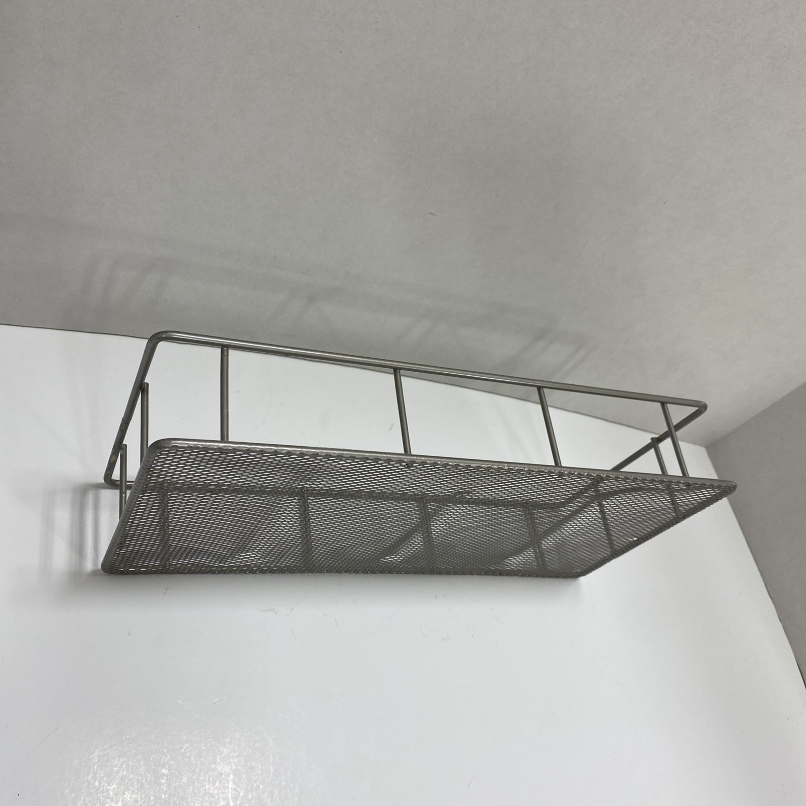 Metal Mesh Desktop Letter Tray Organizer Silver 12″ X 6″ X 2″