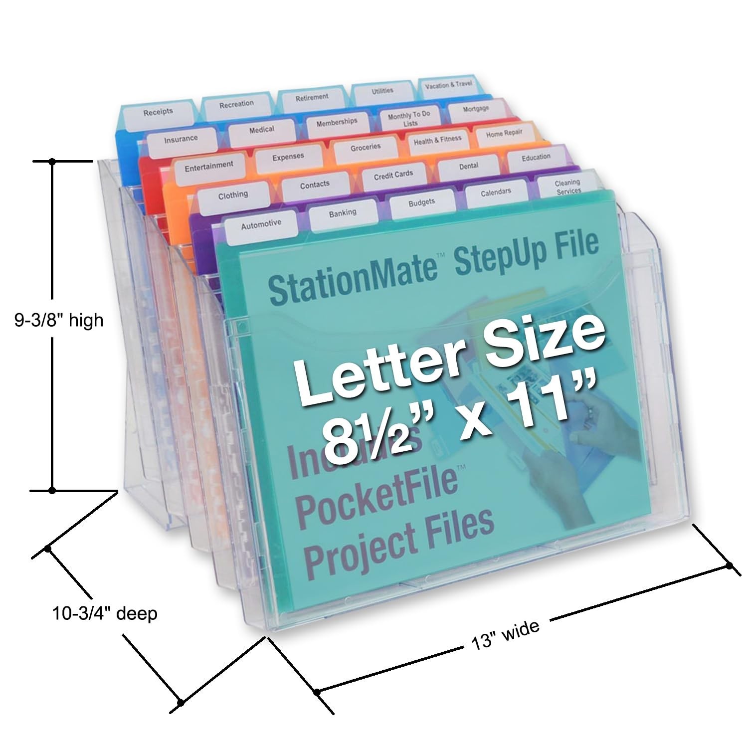 Ultimate Office StationMate Desktop Organizer (includes 25, 5th-Cut PocketFil…