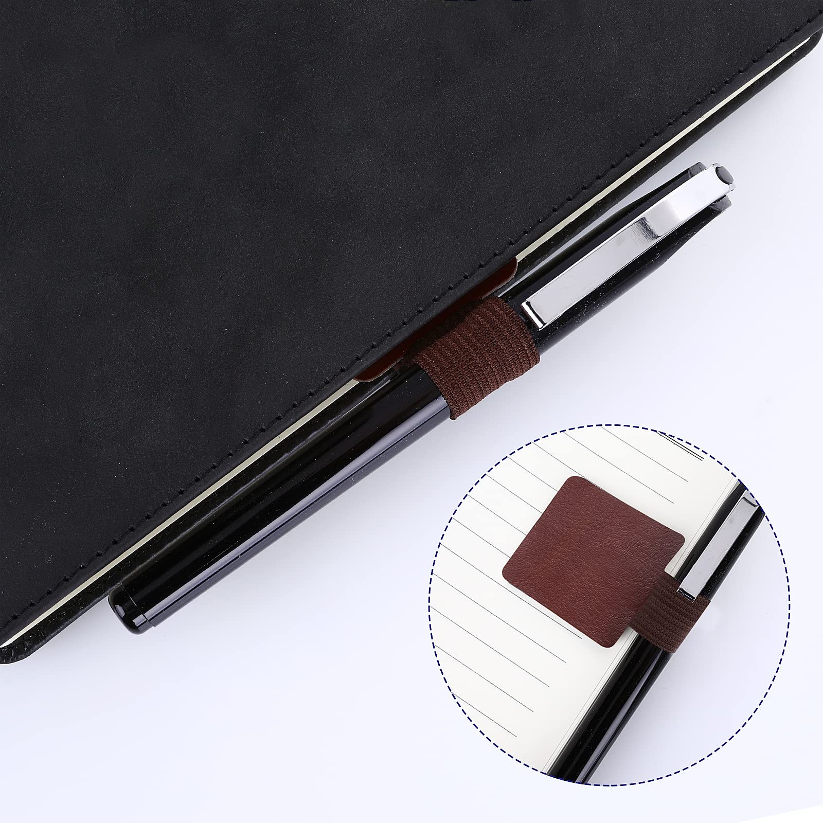 Pen Loop Holder, 10 Pack Self-Adhesive Pen Holder Pencil Elastic Loop Mixed C…