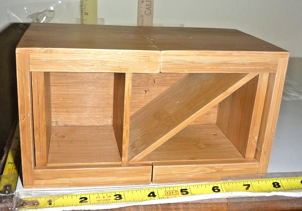 Small Bamboo 5-Slot DESKTOP Expandable Organizer/Caddy ~4H x 4W x 7½-11½”L
