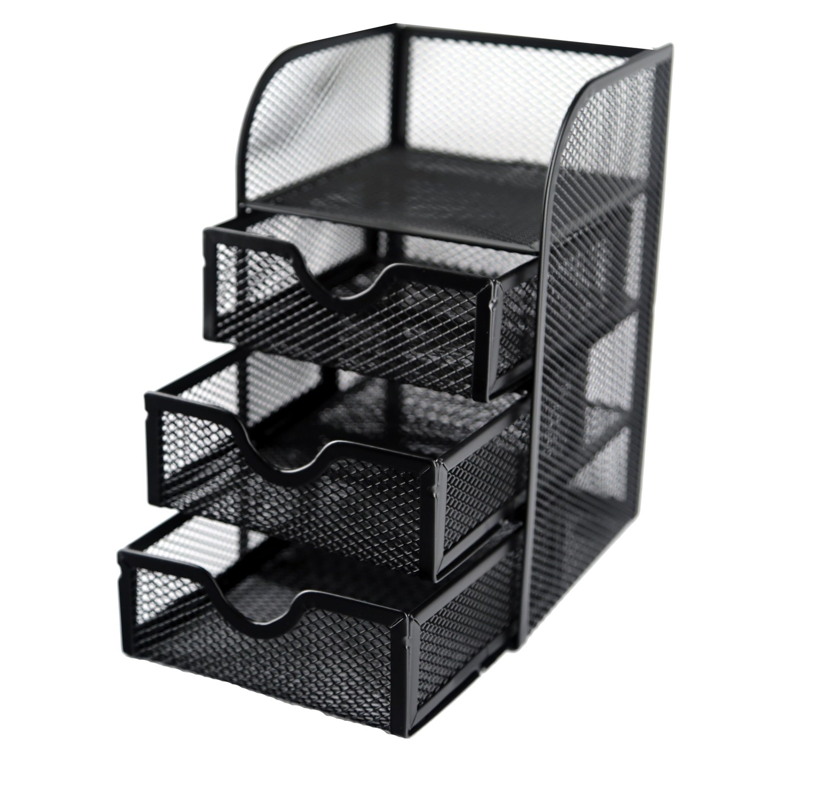 Huron Desktop Mini 3-Drawer Supplies Organizer (1/4/24/96) (1 pc) Black