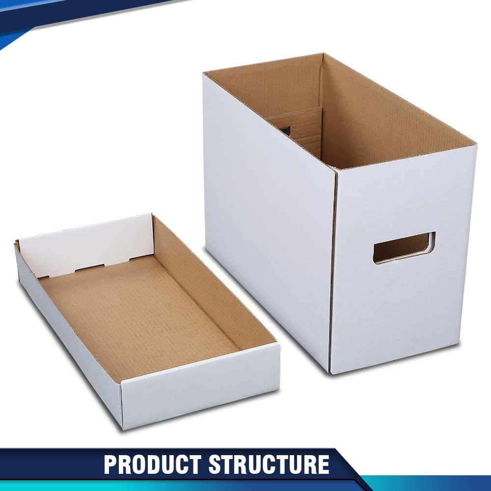 PIT66 5 Pcs Comic Book Storage Boxes, Holds 150-175 Comics Each, 5 PCS, White