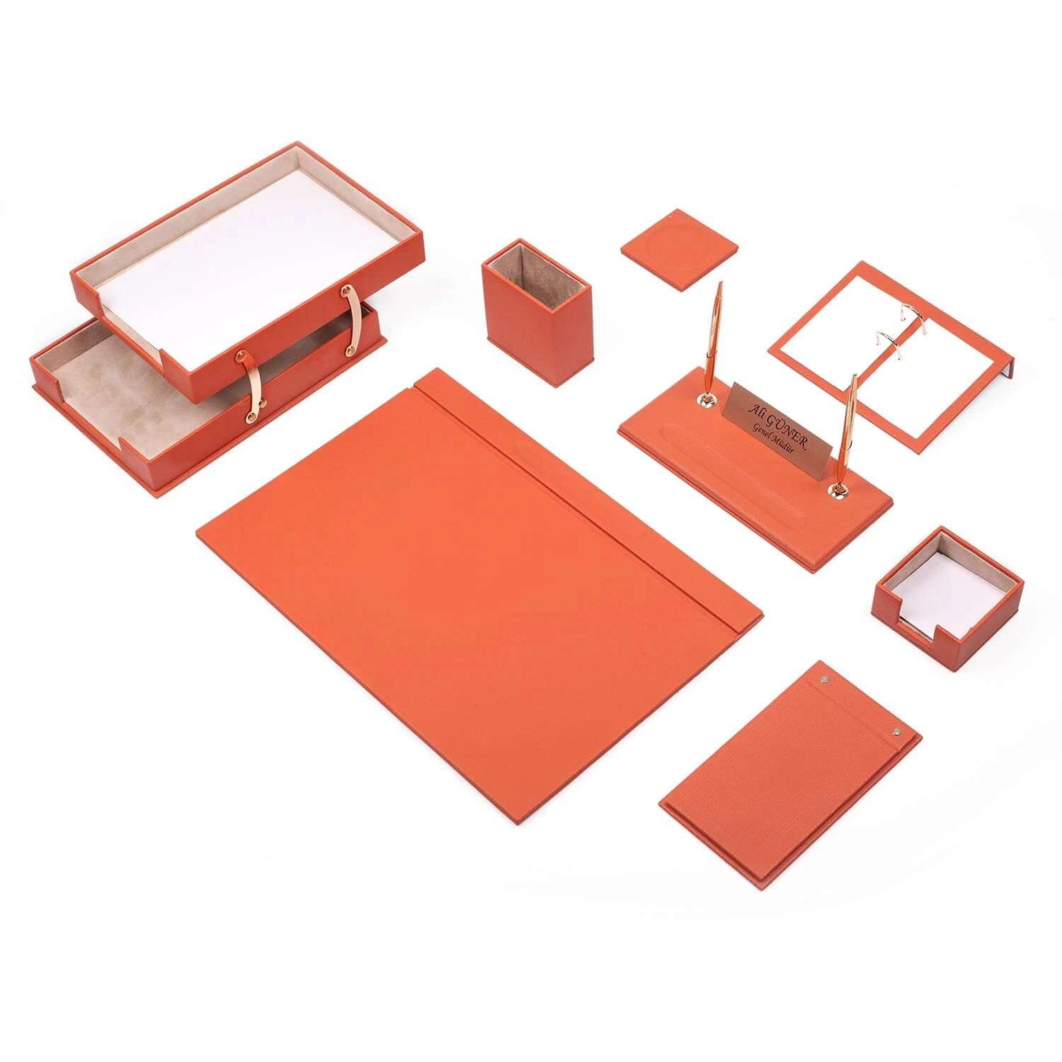 Classic Desk Organizer – 10 PCS Leather Desk Organizer Set – Desk Accessories