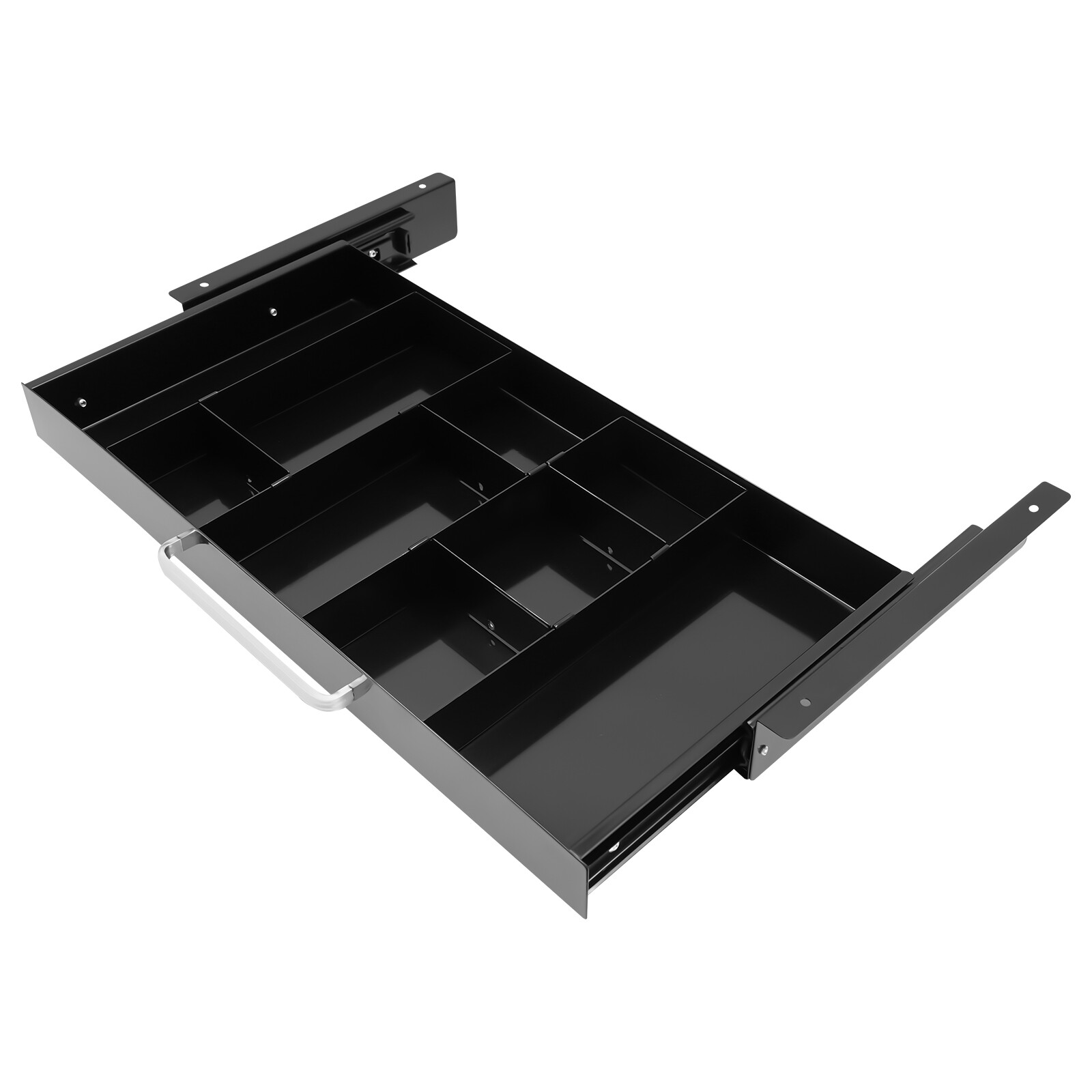 New 21.5″ Black Under Desk Mounted Sliding Pull-out Drawer For Standing Desks