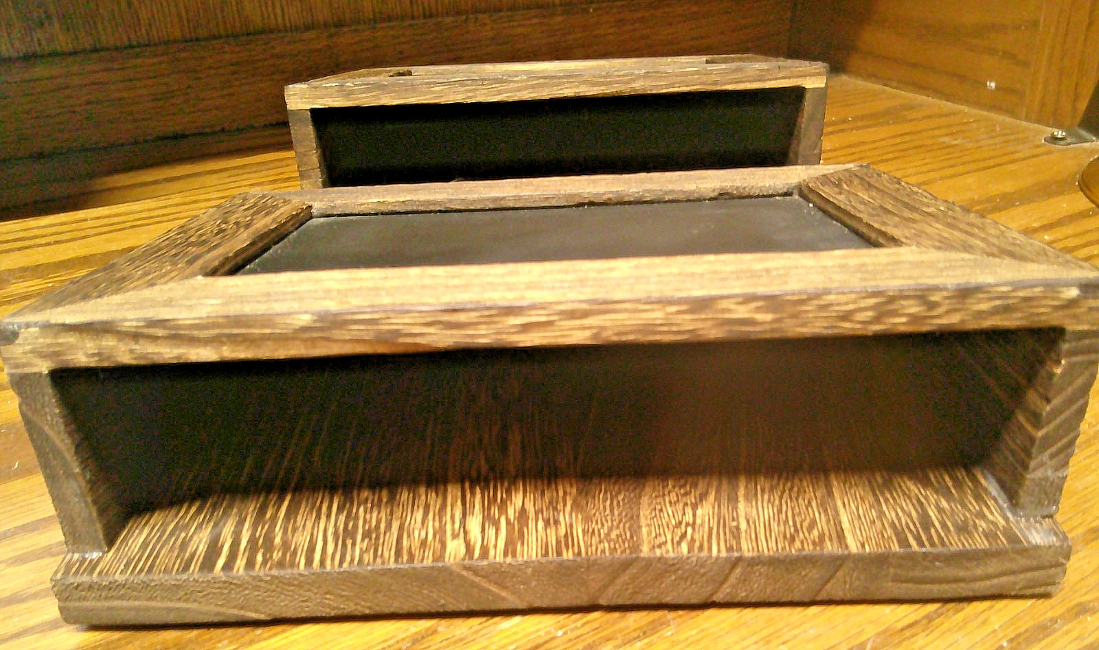 Rustic Brown Wood Mail Sorter Wall Mount Organizer+ Chalkboard Panels Rustic 278