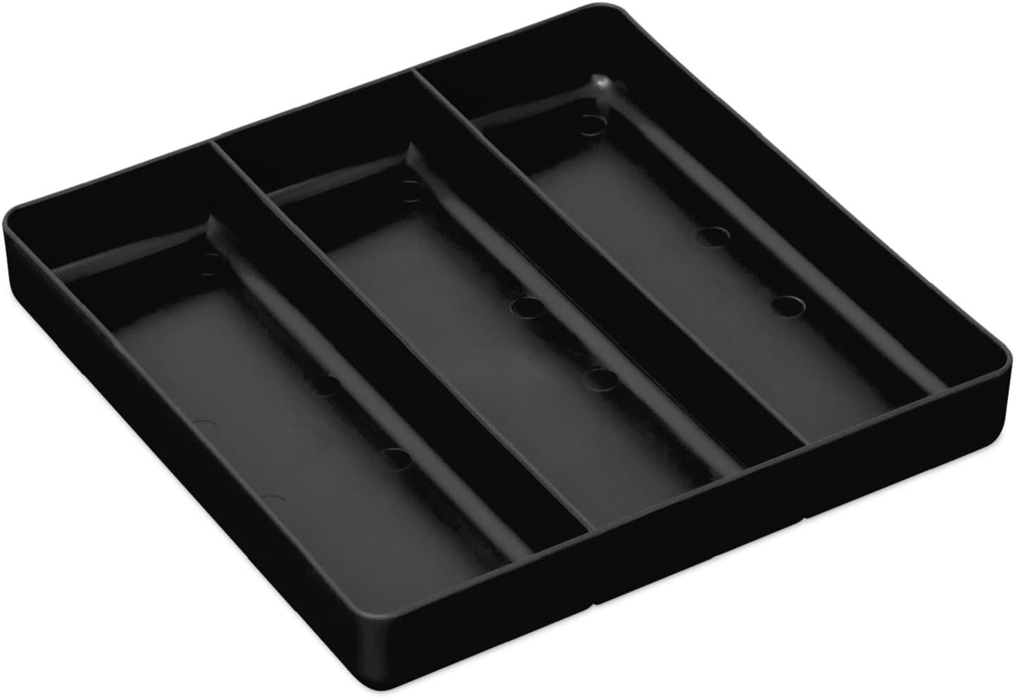 Durable Black 3-Compartment Tray – Perfect for Garage and Workshop Organization