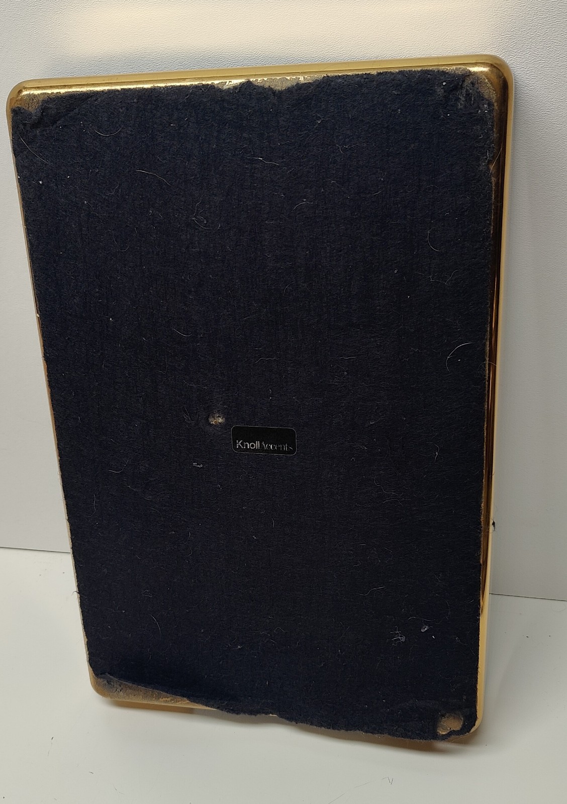 Vintage Knoll Office Desk Single Tray Paper Letter Holder Heavy Brass
