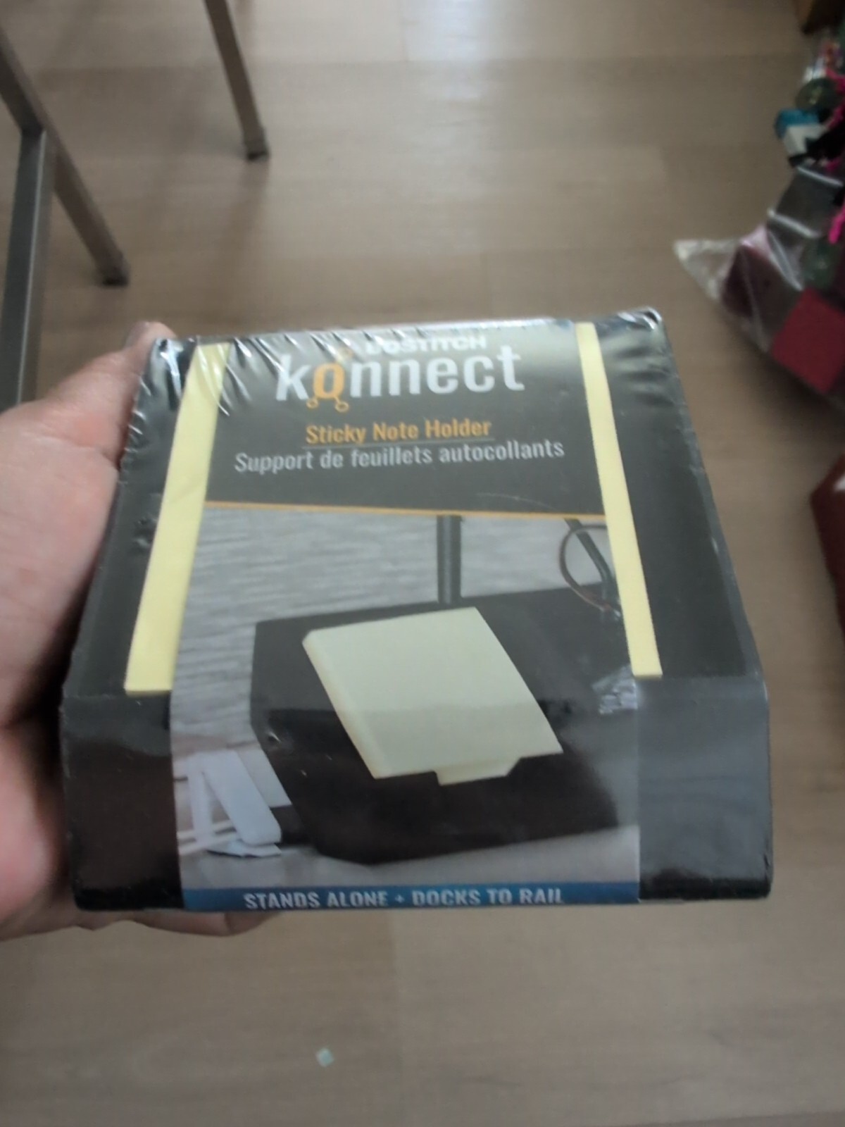 BOSTITCH KONNECT 1 Piece Set-Sticky Note Holder + 3 Storage Bins NEW Black