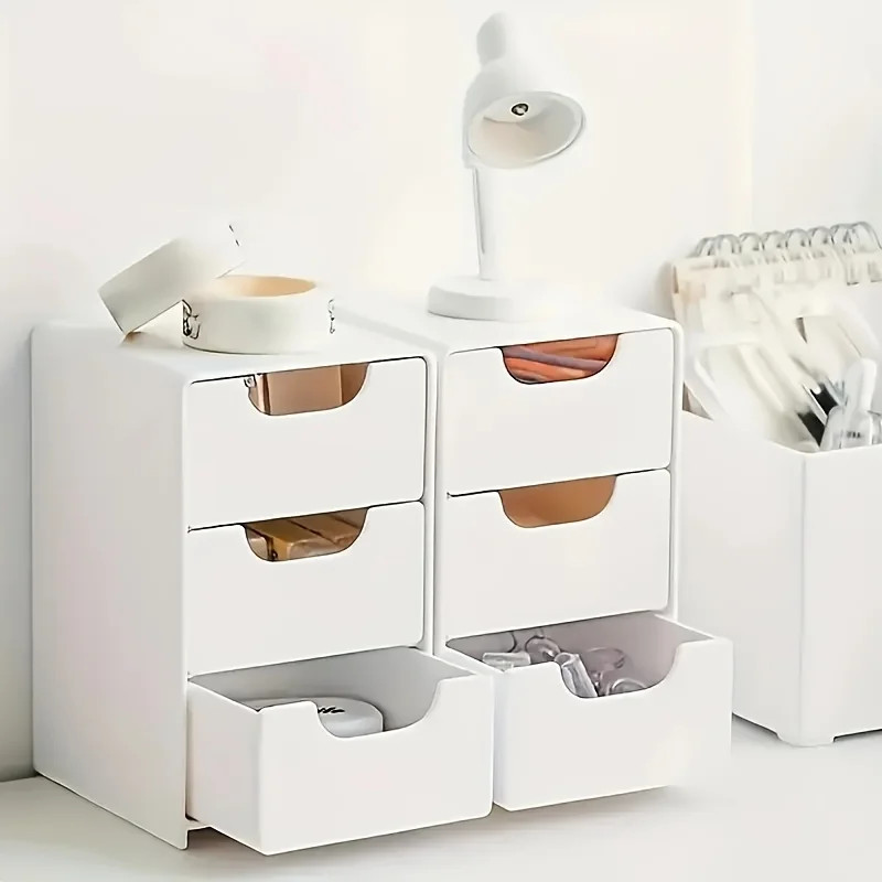 Chic 3-Tier Desk Organizer with Drawers – Ideal for Office Supplies, Jewelry & C