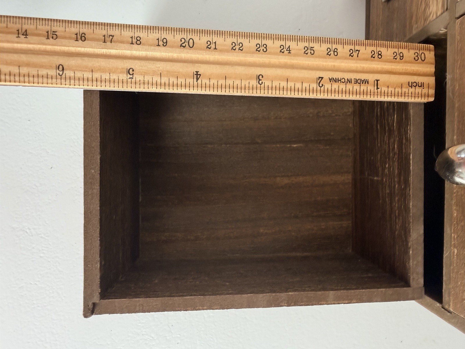 Desk Organizer with Drawers Wooden Desktop Storage Cabinet Storage Box, 4 Drawer