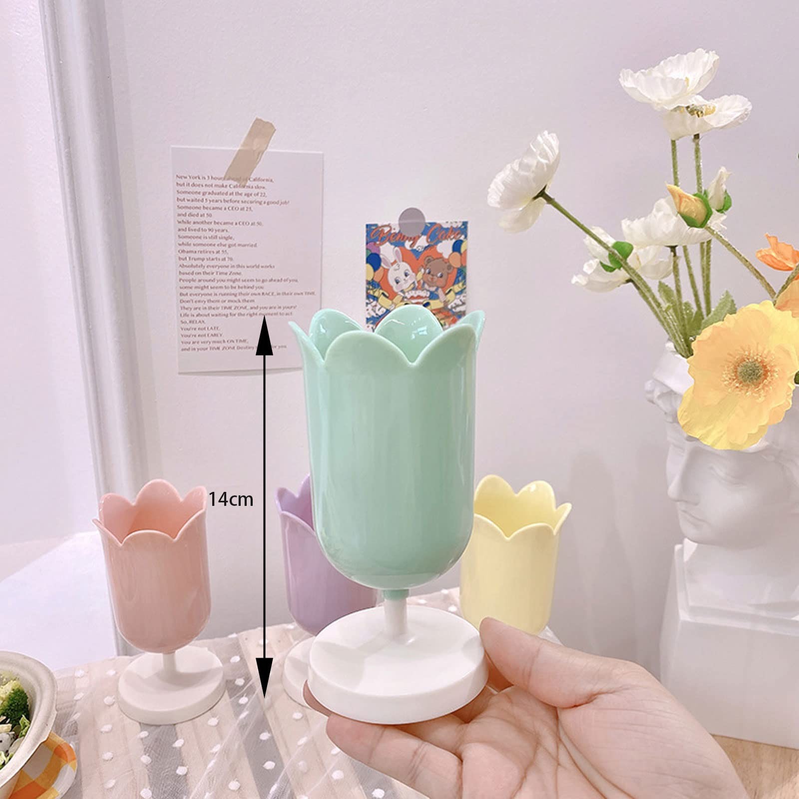 Tulip Pen Holder for Desk Cute Organizer Desk Organizer Makeup Brush Holder G…