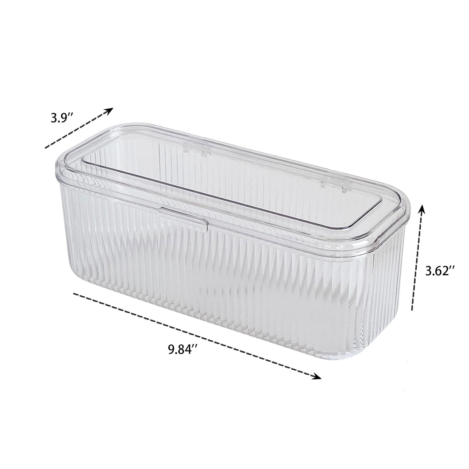NINEWEEN 3 Pack Clear Pen Organizer for Desk Drawer, Plastic 3 Pack,