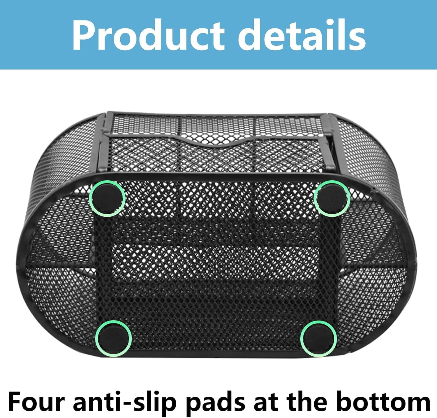 nuyooioo Mesh Desk Organizer, Basics Pen Holder and Organizer with Black