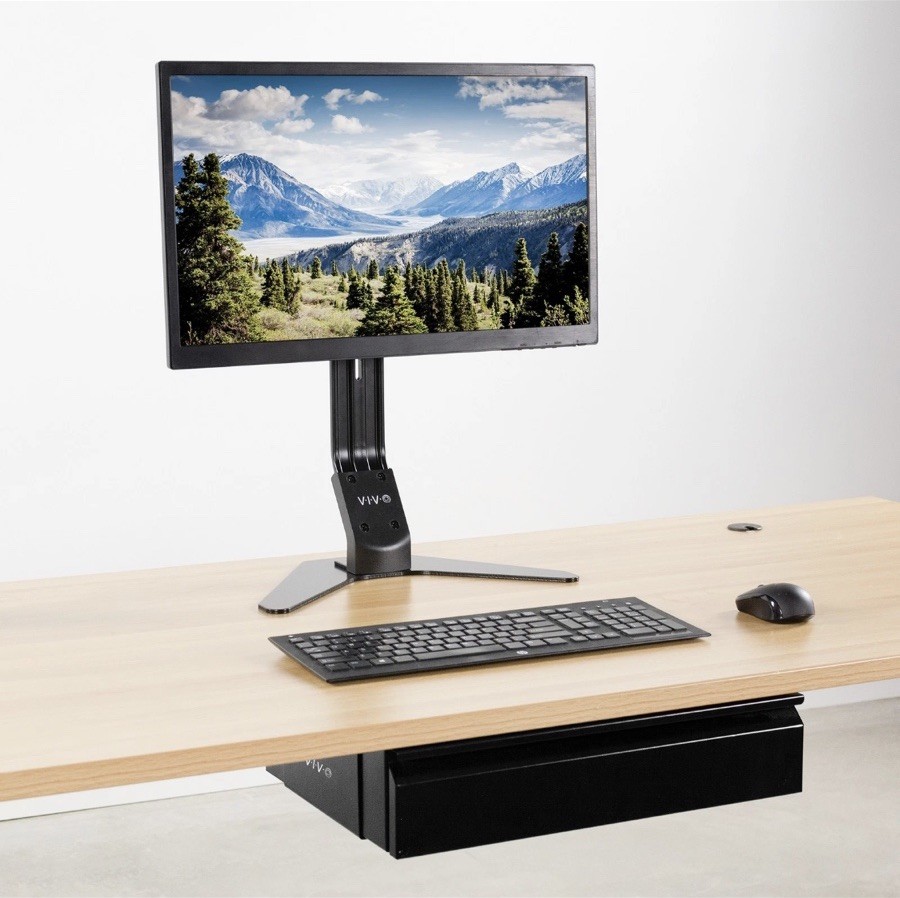 VIVO Black Pull Out Desktop Storage Drawer Desk Organizer NO MOUNTING BRACKET