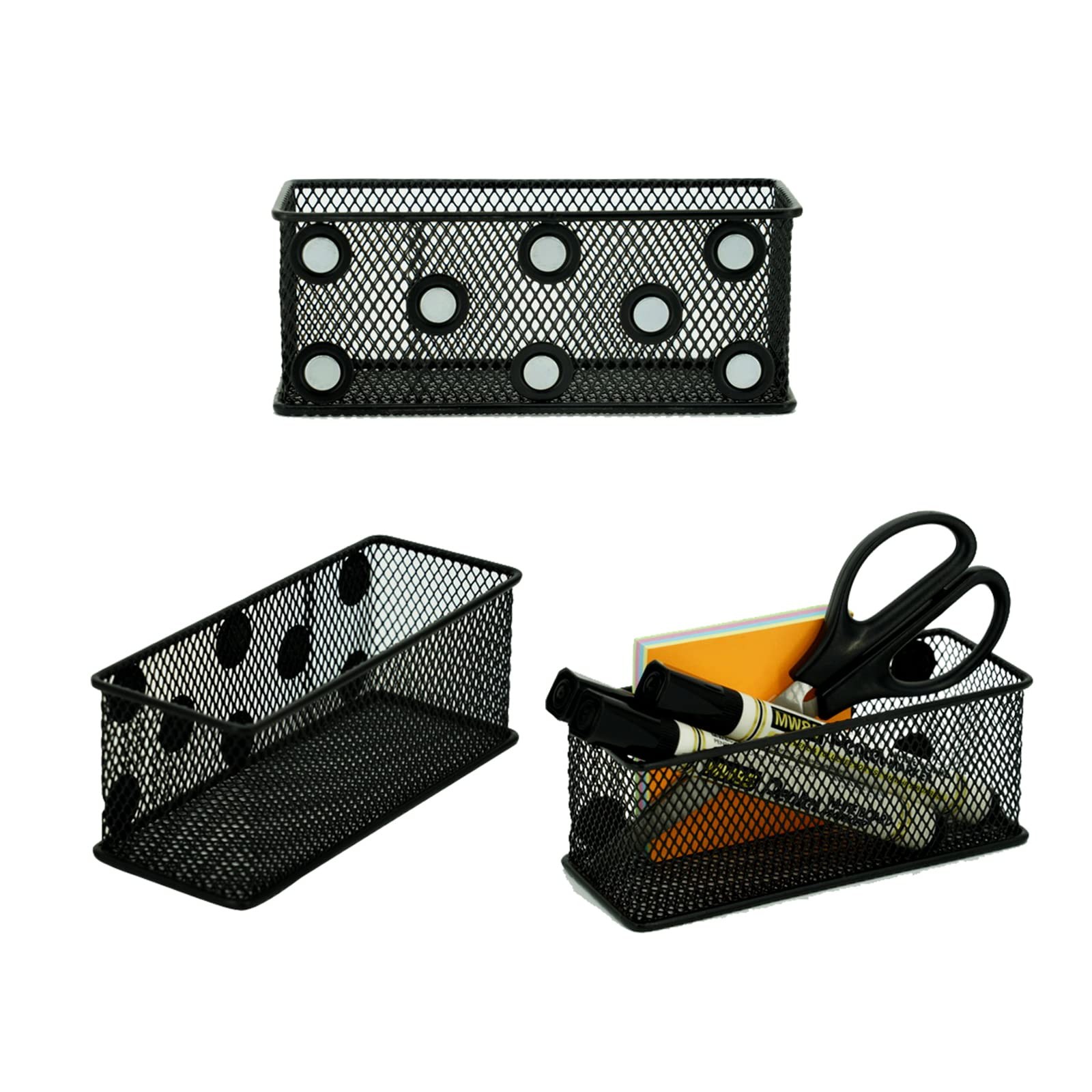 Magnetic Locker Organizer and Accessories, Wire Mesh Magnetic Storage Baskets…